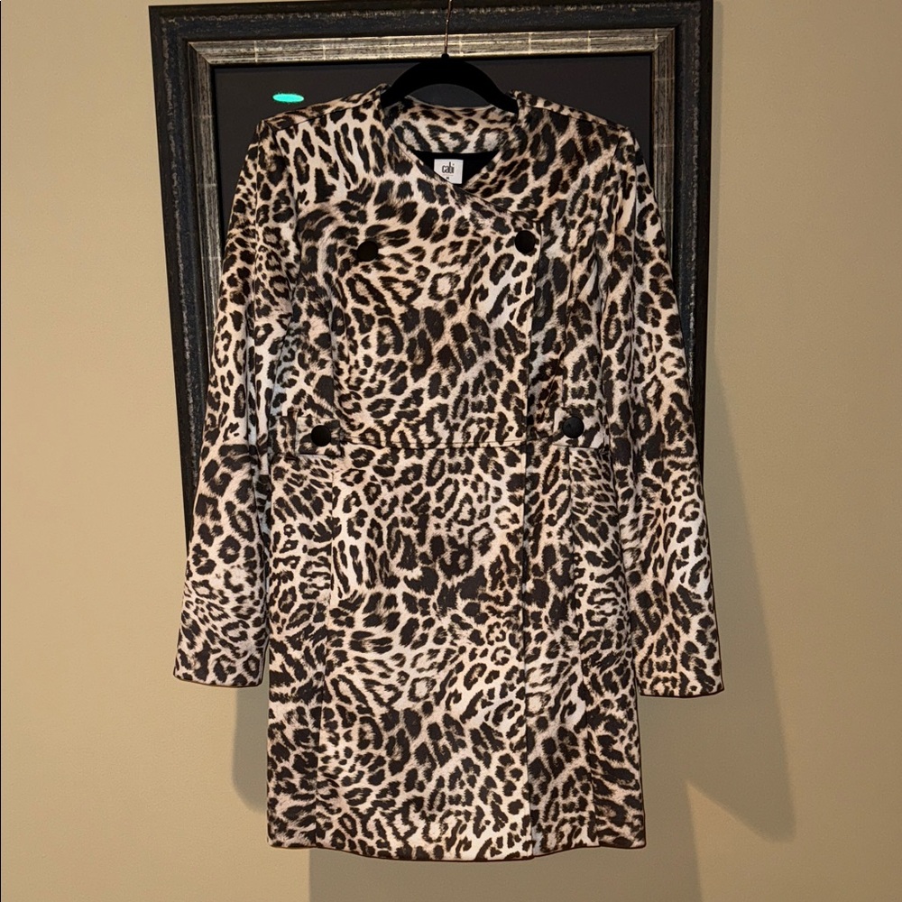 CAbi Sophia Leopard Print Jacket - item 4692, size M in Like New Condition